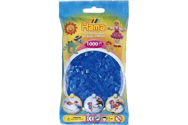 Hama midi, pärlor, 1000 stk – Tr. Blå – 207-15 Extra rabatt