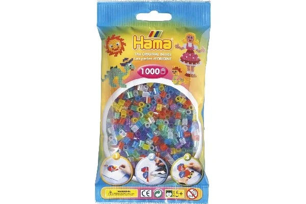 Hama midi, pärlor, 1000 stk – Blandad Neon färger – 207-54 Reapris