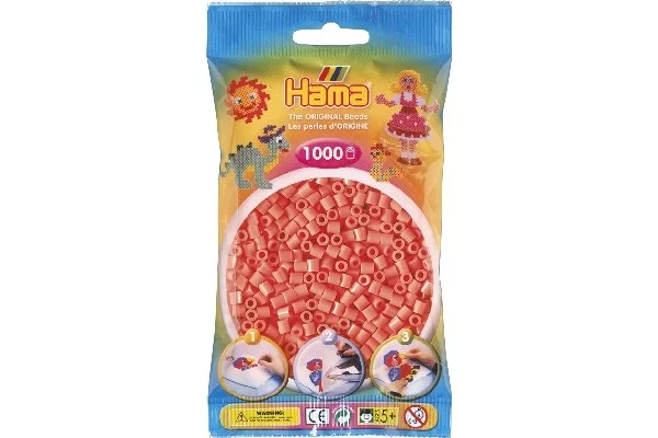 Kampanjpris Hama midi, pärlor, 1000 stk – Pastel Röd – 207-44