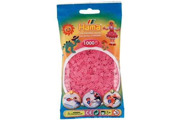 Erbjudande Hama midi, pärlor, 1000 stk – Trans Pink – 207-72