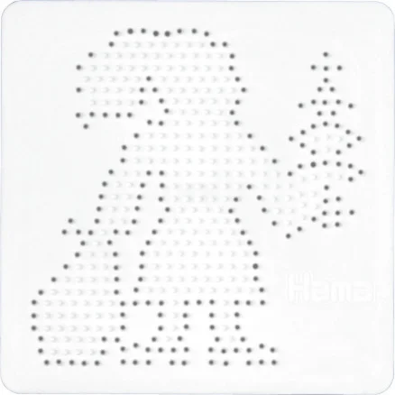 Hama Midi Pärlplatta Jultomte Vit 15,5x15,5cm – 1 st. Snabb leverans