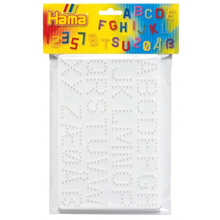 Hama Midi Pärlplatta 4455 Siffror & bokstäver Vit – 2 st. Populärt val