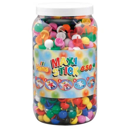 Hama Maxi Stick 9791 Hink med 9 Ass. färger – 650 st. Lågt pris