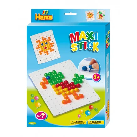 Begränsad tid Hama Maxi Maxi Stick Hängask 9667 med 140 Maxi Sticks & fyrkantig hålplatta