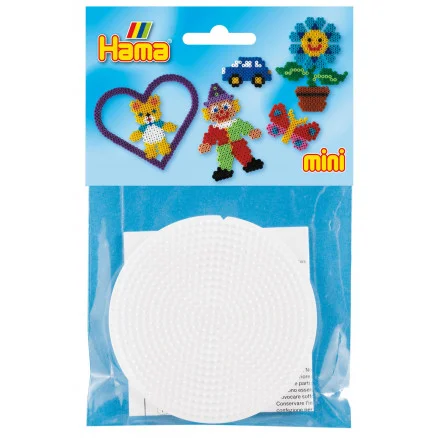 Hama Mini Påse 5205 Rund Pärlplatta Vit 8x8cm – 2 st Fri frakt