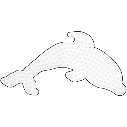risnedsättning Hama Midi Pärlplatta Delfin Vit 15,5x7,5cm – 1 st.