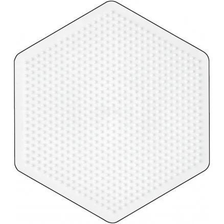 Handla nu Hama Midi Pärlplatta Sexkant Stor Vit 16,5x14,5cm – 1 st.
