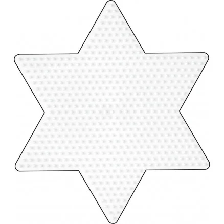 Billigare Hama Midi Pärlplatta Stjärna Stor Vit 16,5x14,5cm – 1 st.