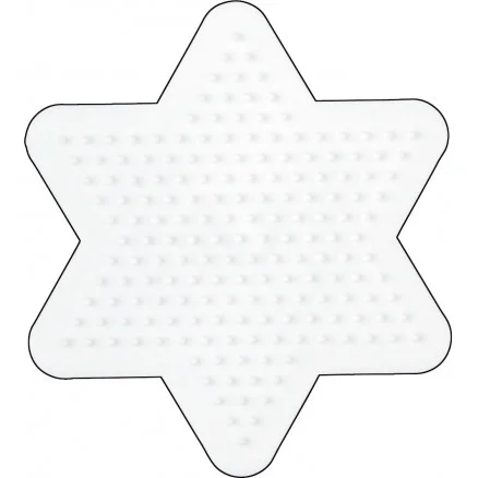 Hama Midi Pärlplatta Stjärna Liten Vit 10x9 cm – 1 st. Begränsad tid