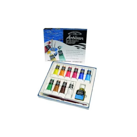 Artisan vattenblandad oljefärg 10x37ml + olja & pensel Nyhet