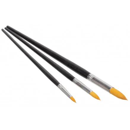 Snabb leverans Artino Målarpenslar/Artist Brush Set Round Synthetic Ass. sizes – 3 st.