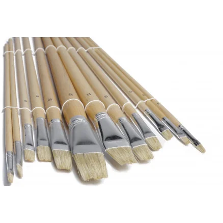 Outlet Artino Målarpenslar/Artist Brush Set Flat Ass. Sizes – 12 st.