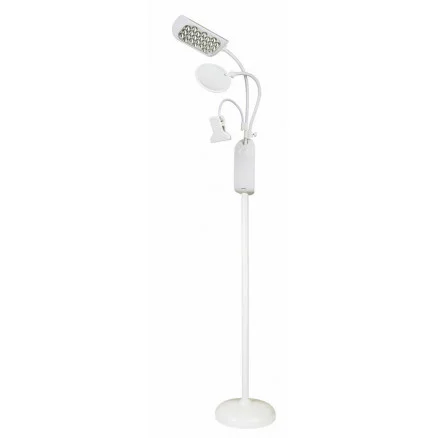 Kleiber LED-golvlampa med Mönsterhållare & Förstoringsglas Vit 154,5cm Nedsatt pris