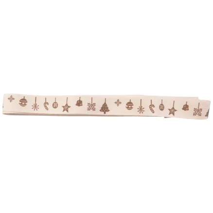 Fynd Infinity Hearts Tygband/Presentsnöre Ass. Julmotiv mörk 15mm – 3 meter