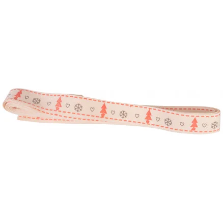 Infinity Hearts Tygband/Presentsnöre Hjärta/Snöflinga/Julgran 15mm – 3 meter Sänkt pris