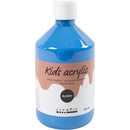 Akrylfärg Blank, primärblå, 500 ml/ 1 flaska Säker betalning