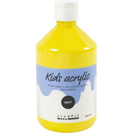 Fynd Akrylfärg Matt, primärgul, 500 ml/ 1 flaska