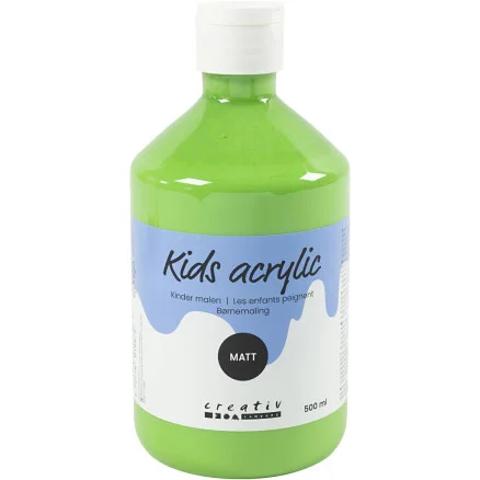 Snabb leverans Akrylfärg Matt, ljusgrön, 500 ml/ 1 flaska