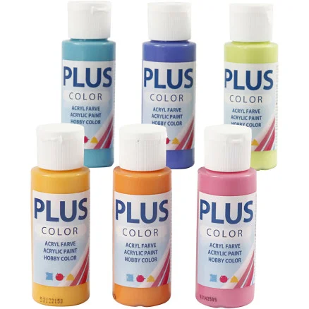 Plus Color Hobbyfärg, färgstark, 6x60ml/ 1 frp. Erbjudande