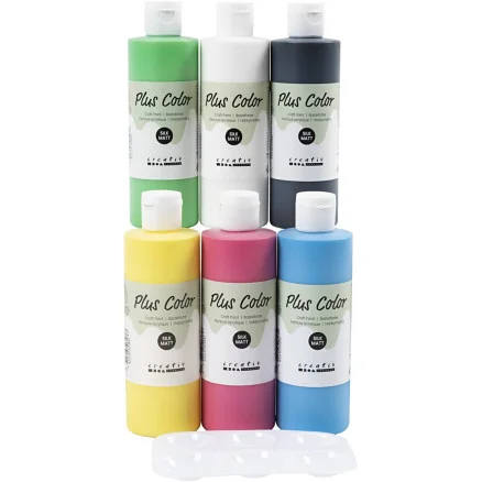 Expressleverans Plus Color Hobbyfärg, primärfärger, 6x250ml/ 1 frp.