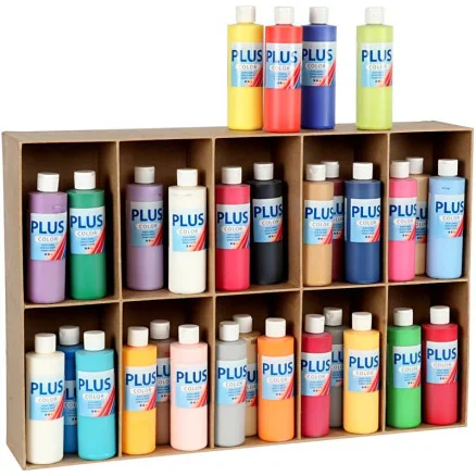 Plus Color Hobbyfärg, Ass. färger, 30x250ml/ 1 frp. Kampanjpris