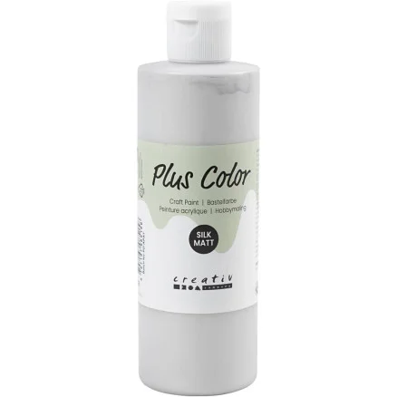 Plus Color Hobbyfärg, silver, 250 ml/ 1 flaska Premium