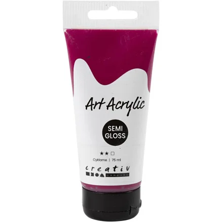 Extra rabatt Akrylfärg, halvblank, transparent, cyklame, 75 ml/ 1 flaska