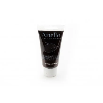 Artello Akrylfärg/Konstnärsfärg Svart 75ml Snabb leverans