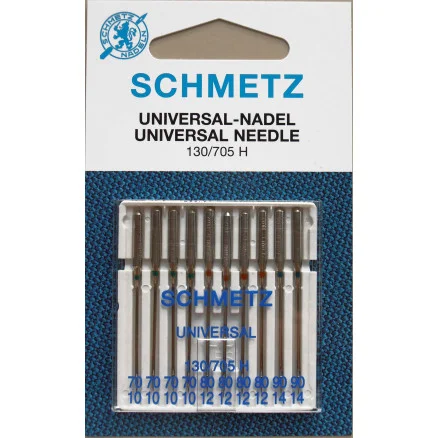 Begränsat erbjudande  Schmetz Symaskinsnål Universal 130/705H Str. 70-90 – 10 st