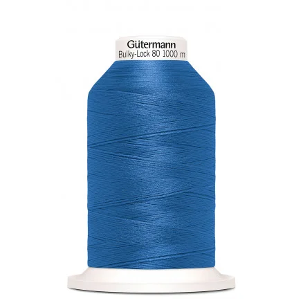 Gütermann Bulky-Lock 80 Sytråd Polyester 322 Blå – 1000m Kampanjpris