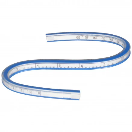 Erbjudande Infinity Hearts Flexibel/Böjbar Linjal Blå/Vit 30cm