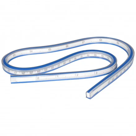 Erbjudande Infinity Hearts Flexibel/Böjbar Linjal Blå/Vit 60cm