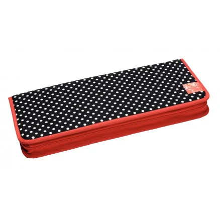 Prym Etui till Stickor Polka Dots Svart 20x43 cm Snabb leverans