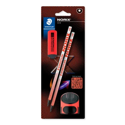 Staedtler Norix HB pennset – Röd Begränsad tid