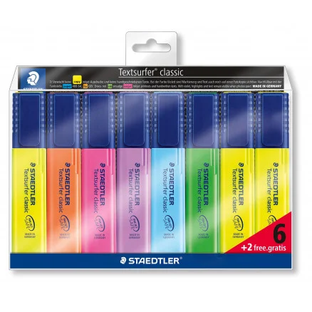 Lågt pris Staedtler Textsurfer Classic överstrykningspenna Limited Edition Ass. färger 1-5mm – 8 st.