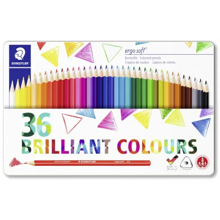 Staedtler Ergosoft färgpennor Ass. färger – 36 st. Kundfavorit
