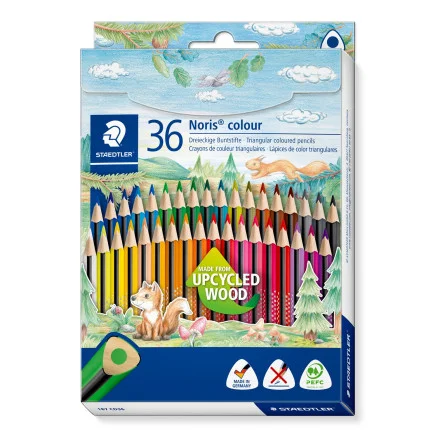 Begränsat antal Staedtler Noris Triangular färgpennor – 36 st.