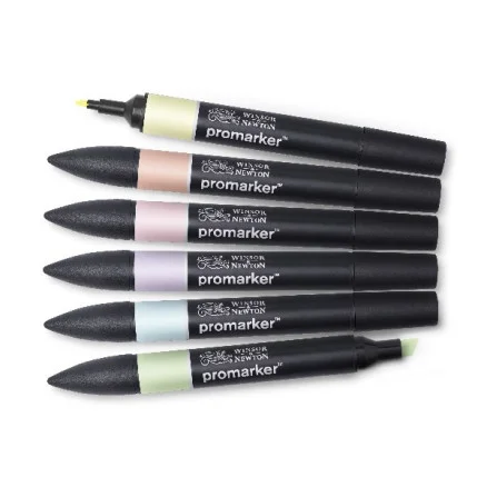 Promarker 6st pastellfärger Rabatter