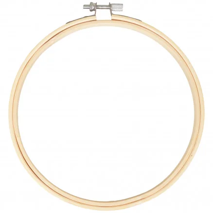 Begränsad tid Infinity Hearts Broderiring Bambu Natur 15cm