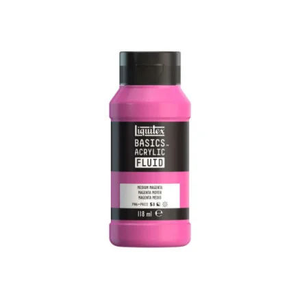Basics fluid 118ml medium magenta rad 500 I lager