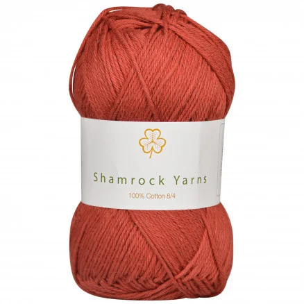 Köp nu Shamrock Yarns 100% Bomull Garn 22 Roströd