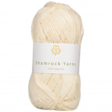 Billigare Shamrock Yarns 100% Bomull Garn 03 Natur