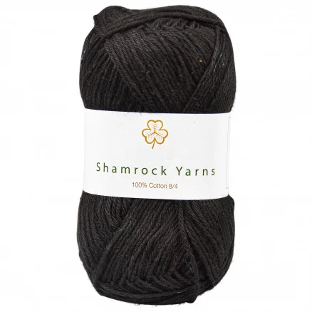 Shamrock Yarns 100% Bomull Garn 01 Svart Begränsat erbjudande