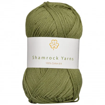 Shamrock Yarns 100% Bomull Garn 14 Dov Armygrön Kampanj