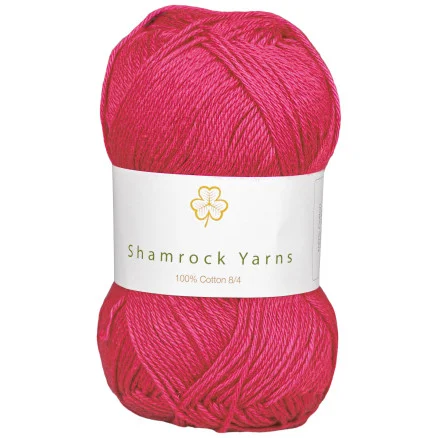 Shamrock Yarns 100% Bomull Garn 19 Matt Rosa Fri frakt