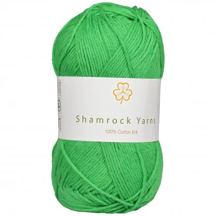 Utförsäljning Shamrock Yarns 100% Bomull Garn 15 Klar Grön