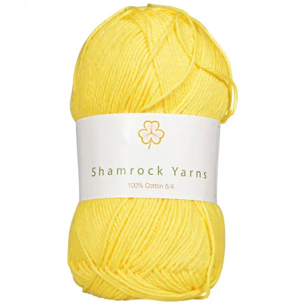 Shamrock Yarns 100% Bomull Garn 26 Gul I lager