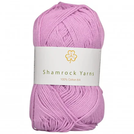 Premium Shamrock Yarns 100% Bomull Garn 18 Puderrosa