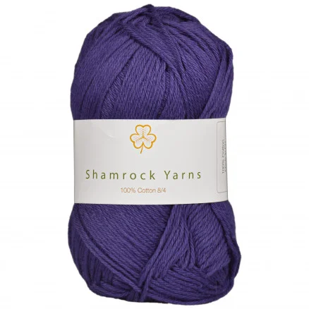 Shamrock Yarns 100% Bomull Garn 23 Mörk Lila Rabatter