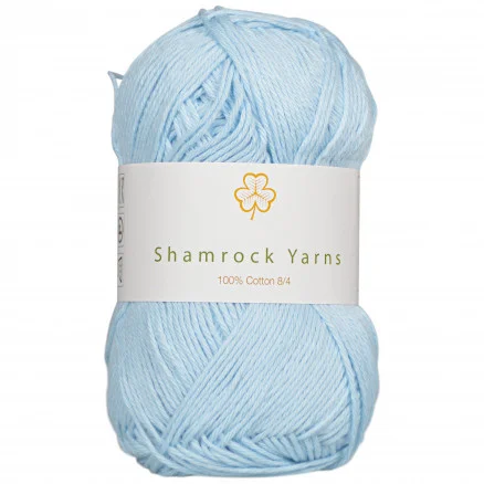 Snabb frakt Shamrock Yarns 100% Bomull Garn 27 Ljusblå